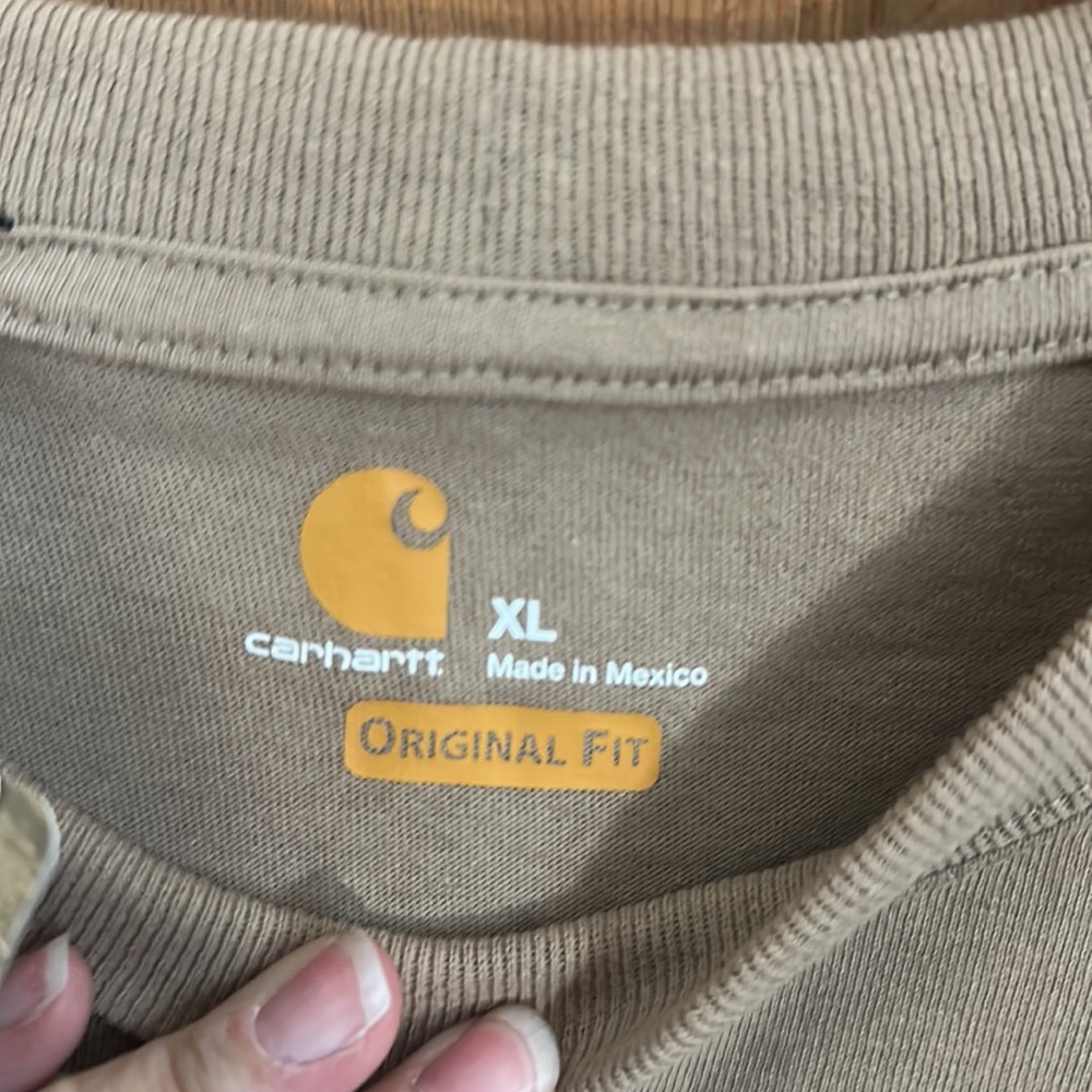 Carhartt Men’s Original Fit Short Sleeve T Shirt Size XL Tan NWT - Picture 9 of 10